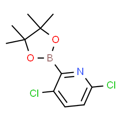 ChemSpider 2D Image | 3,6-Dichloro-2-(4,4,5,5-tetramethyl-1,3,2-dioxaborolan-2-yl)pyridine | C11H14BCl2NO2