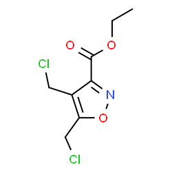 ChemSpider 2D Image | Ethyl 4,5-bis(chloromethyl)-1,2-oxazole-3-carboxylate | C8H9Cl2NO3