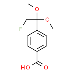 ChemSpider 2D Image | 4-(2-Fluoro-1,1-dimethoxyethyl)benzoic acid | C11H13FO4