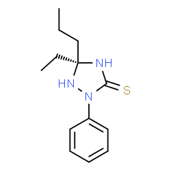 ChemSpider 2D Image | (5S)-5-Ethyl-2-phenyl-5-propyl-1,2,4-triazolidine-3-thione | C13H19N3S