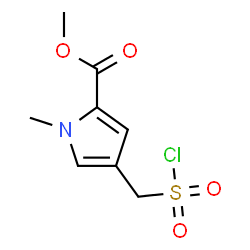 ChemSpider 2D Image | Methyl 4-[(chlorosulfonyl)methyl]-1-methyl-1H-pyrrole-2-carboxylate | C8H10ClNO4S