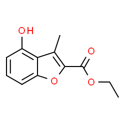 ChemSpider 2D Image | Ethyl 4-hydroxy-3-methyl-1-benzofuran-2-carboxylate | C12H12O4