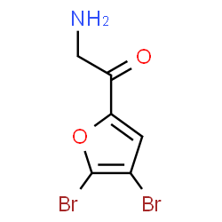 ChemSpider 2D Image | 2-Amino-1-(4,5-dibromo-2-furyl)ethanone | C6H5Br2NO2