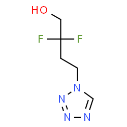 ChemSpider 2D Image | 2,2-Difluoro-4-(1H-tetrazol-1-yl)-1-butanol | C5H8F2N4O