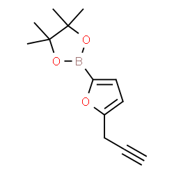 ChemSpider 2D Image | 4,4,5,5-Tetramethyl-2-[5-(2-propyn-1-yl)-2-furyl]-1,3,2-dioxaborolane | C13H17BO3