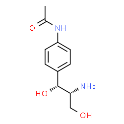 ChemSpider 2D Image | N-{4-[(1R,2R)-2-Amino-1,3-dihydroxypropyl]phenyl}acetamide | C11H16N2O3