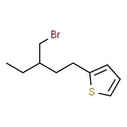 ChemSpider 2D Image | 2-[3-(Bromomethyl)pentyl]thiophene | C10H15BrS