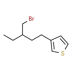 ChemSpider 2D Image | 3-[3-(Bromomethyl)pentyl]thiophene | C10H15BrS