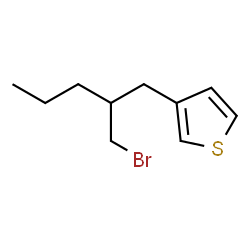 ChemSpider 2D Image | 3-[2-(Bromomethyl)pentyl]thiophene | C10H15BrS