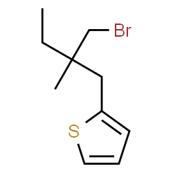 ChemSpider 2D Image | 2-[2-(Bromomethyl)-2-methylbutyl]thiophene | C10H15BrS