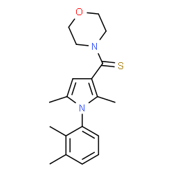 ChemSpider 2D Image | [1-(2,3-Dimethylphenyl)-2,5-dimethyl-1H-pyrrol-3-yl](4-morpholinyl)methanethione | C19H24N2OS