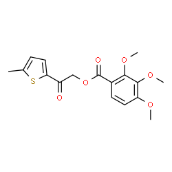 ChemSpider 2D Image | 2-(5-Methyl-2-thienyl)-2-oxoethyl 2,3,4-trimethoxybenzoate | C17H18O6S