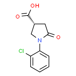 ChemSpider 2D Image | (3R)-1-(2-Chlorophenyl)-5-oxo-3-pyrrolidinecarboxylic acid | C11H10ClNO3