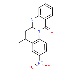 ChemSpider 2D Image | 5-Methyl-3-nitro-12H-quinolino[2,1-b]quinazolin-12-one | C17H11N3O3