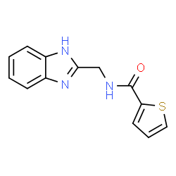 ChemSpider 2D Image | N-(1H-Benzimidazol-2-ylmethyl)-2-thiophenecarboxamide | C13H11N3OS