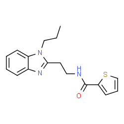 ChemSpider 2D Image | N-[2-(1-Propyl-1H-benzimidazol-2-yl)ethyl]-2-thiophenecarboxamide | C17H19N3OS
