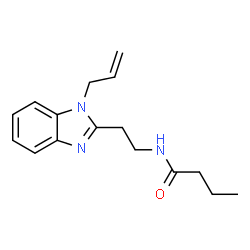 ChemSpider 2D Image | N-[2-(1-Allyl-1H-benzimidazol-2-yl)ethyl]butanamide | C16H21N3O