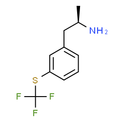 ChemSpider 2D Image | (2R)-1-{3-[(Trifluoromethyl)sulfanyl]phenyl}-2-propanamine | C10H12F3NS