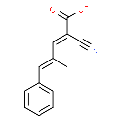 ChemSpider 2D Image | (2E,4E)-2-Cyano-4-methyl-5-phenyl-2,4-pentadienoate | C13H10NO2