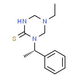 ChemSpider 2D Image | 5-Ethyl-1-[(1S)-1-phenylethyl]-1,3,5-triazinane-2-thione | C13H19N3S