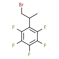 ChemSpider 2D Image | 1-(1-Bromo-2-propanyl)-2,3,4,5,6-pentafluorobenzene | C9H6BrF5