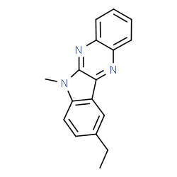 ChemSpider 2D Image | 9-Ethyl-6-methyl-6H-indolo[2,3-b]quinoxaline | C17H15N3