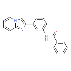 ChemSpider 2D Image | N-[3-(Imidazo[1,2-a]pyridin-2-yl)phenyl]-2-methylbenzamide | C21H17N3O