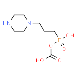ChemSpider 2D Image | carboxyoxy(3-piperazin-1-ylpropyl)phosphinic acid | C8H17N2O5P