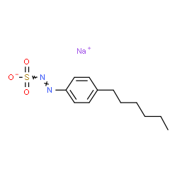 ChemSpider 2D Image | Sodium (E)-(4-hexylphenyl)diazenesulfonate | C12H17N2NaO3S