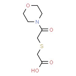 ChemSpider 2D Image | [(2-morpholin-4-yl-2-oxoethyl)thio]acetic acid | C8H13NO4S