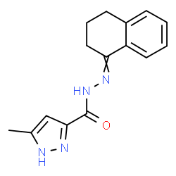 ChemSpider 2D Image | N'-(3,4-Dihydro-1(2H)-naphthalenylidene)-5-methyl-1H-pyrazole-3-carbohydrazide | C15H16N4O