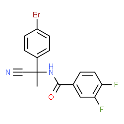 ChemSpider 2D Image | N-[1-(4-Bromophenyl)-1-cyanoethyl]-3,4-difluorobenzamide | C16H11BrF2N2O