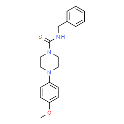 ChemSpider 2D Image | N-Benzyl-4-(4-methoxyphenyl)-1-piperazinecarbothioamide | C19H23N3OS