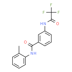 ChemSpider 2D Image | N-(2-Methylphenyl)-3-[(trifluoroacetyl)amino]benzamide | C16H13F3N2O2