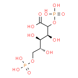 ChemSpider 2D Image | (2xi)-2,6-Di-O-phosphono-D-arabino-hexonic acid | C6H14O13P2