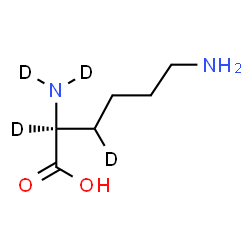 ChemSpider 2D Image | L-(N~2~,N~2~,2,3-~2~H_4_)Lysine | C6H10D4N2O2