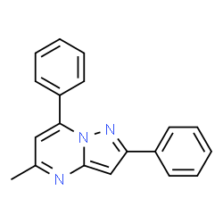ChemSpider 2D Image | 5-Methyl-2,7-diphenylpyrazolo[1,5-a]pyrimidine | C19H15N3