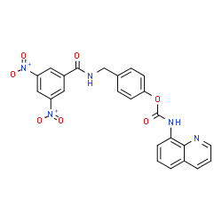 ChemSpider 2D Image | 4-{[(3,5-Dinitrobenzoyl)amino]methyl}phenyl 8-quinolinylcarbamate | C24H17N5O7