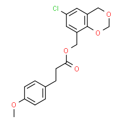 ChemSpider 2D Image | (6-Chloro-4H-1,3-benzodioxin-8-yl)methyl 3-(4-methoxyphenyl)propanoate | C19H19ClO5
