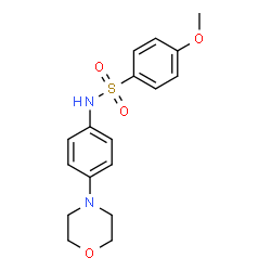 ChemSpider 2D Image | 4-Methoxy-N-[4-(4-morpholinyl)phenyl]benzenesulfonamide | C17H20N2O4S