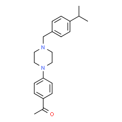 ChemSpider 2D Image | 1-{4-[4-(4-Isopropylbenzyl)-1-piperazinyl]phenyl}ethanone | C22H28N2O