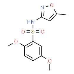 ChemSpider 2D Image | 2,5-Dimethoxy-N-(5-methyl-1,2-oxazol-3-yl)benzenesulfonamide | C12H14N2O5S