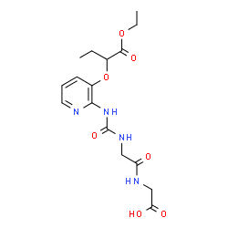 ChemSpider 2D Image | N-({3-[(1-Ethoxy-1-oxo-2-butanyl)oxy]-2-pyridinyl}carbamoyl)glycylglycine | C16H22N4O7