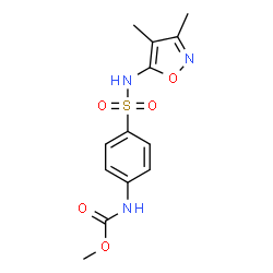 ChemSpider 2D Image | Methyl {4-[(3,4-dimethyl-1,2-oxazol-5-yl)sulfamoyl]phenyl}carbamate | C13H15N3O5S