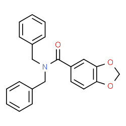 ChemSpider 2D Image | N,N-Dibenzyl-1,3-benzodioxole-5-carboxamide | C22H19NO3