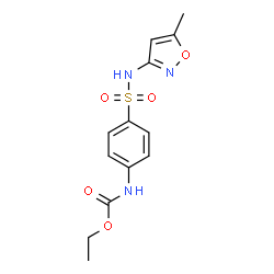 ChemSpider 2D Image | Ethyl {4-[(5-methyl-1,2-oxazol-3-yl)sulfamoyl]phenyl}carbamate | C13H15N3O5S