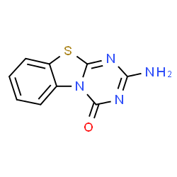 ChemSpider 2D Image | 2-Amino-4H-[1,3,5]triazino[2,1-b][1,3]benzothiazol-4-one | C9H6N4OS