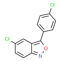 ChemSpider 2D Image | 5-Chloro-3-(4-chlorophenyl)-2,1-benzoxazole | C13H7Cl2NO