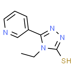 ChemSpider 2D Image | 4-Ethyl-5-pyridin-3-yl-4H-[1,2,4]triazole-3-thiol | C9H10N4S
