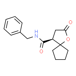 ChemSpider 2D Image | (4S)-N-Benzyl-2-oxo-1-oxaspiro[4.4]nonane-4-carboxamide | C16H19NO3